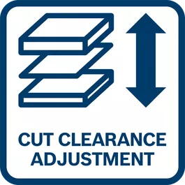 Optimum adjustment thanks to settable cutting clearance to suit the thickness of the material