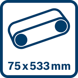  Slipband mått 75 x 533