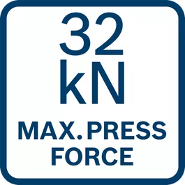  Max. presskraft på 32kN