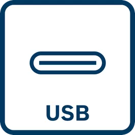  Verktyget laddas via USB-C-anslutning.