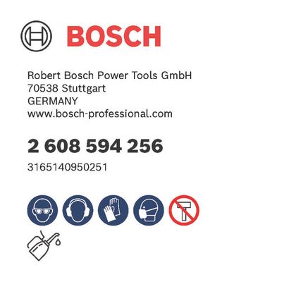 Bosch logo, Postal address, Electronic address, Safety icons