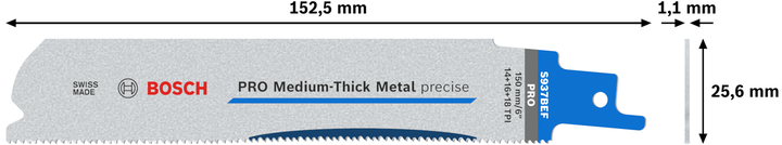 Natančni list PRO Medium-Thick Metal precise S937BEF