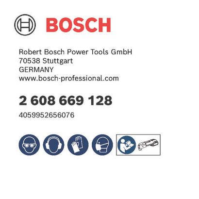 Bosch logo, Postal address, Electronic address, Safety icons