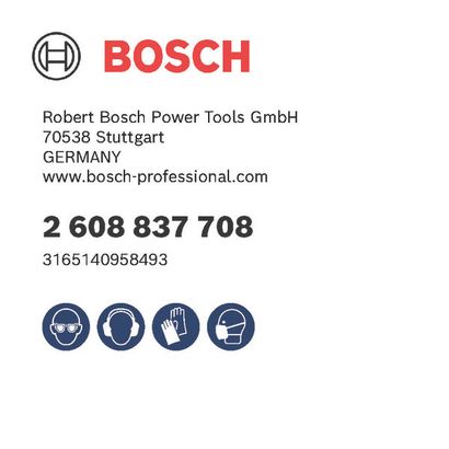 Bosch logo, Postal address, Electronic address, Safety icons