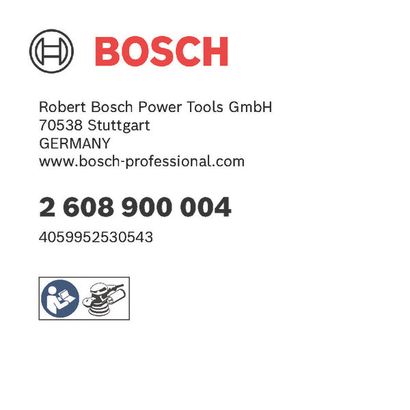 Bosch logo, Postal address, Electronic address, Safety icons