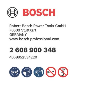 Bosch logo, Postal address, Electronic address, Safety icons