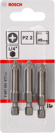 2607001558  Embout de vissage Bosch Pozidriv de Set de 3 embouts