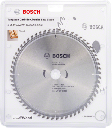 Disque bois 254mm 60T pour scie circulaire ECO BOSCH