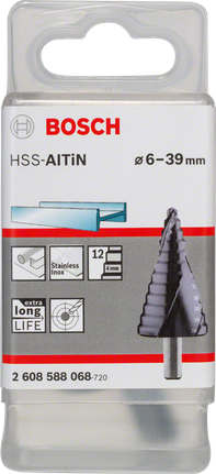 Comprar BOSCH 2608597520 Broca escalonada HSS con vástago de 3 planos para  metal