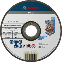 PRO Multi Construction Bonded Cutting Disc